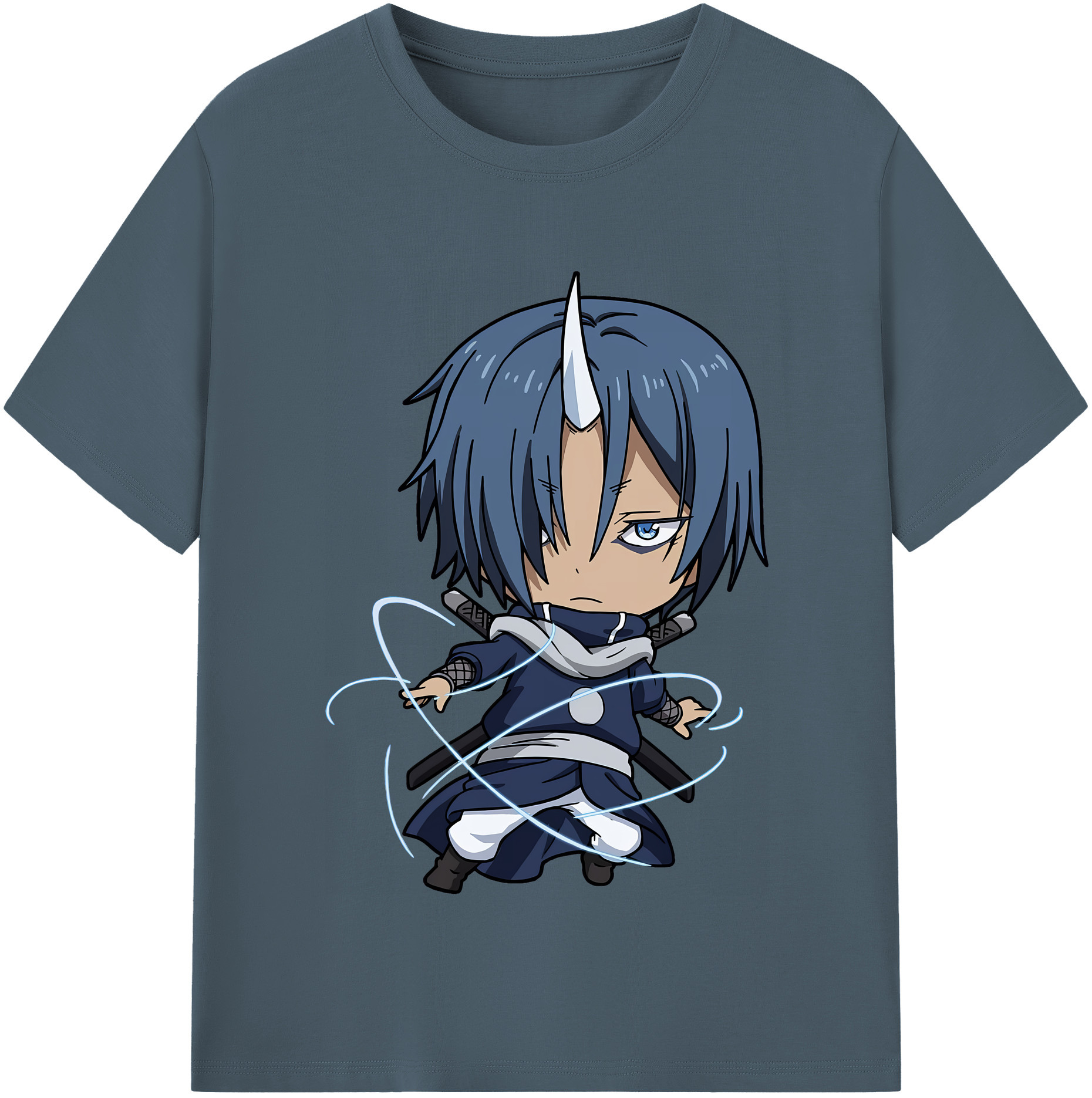 （画像用） 転スラ Regarding Reincarnated to Slime 綿100％半袖Tシャツ（フロントプリント）